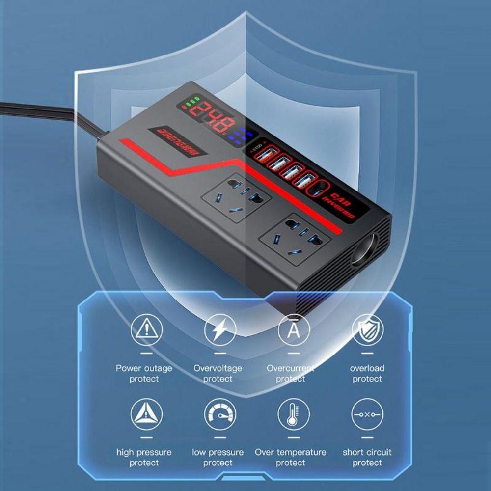 DC 12V/24V To 220V Car Inverter 200W High Power Automotive Charger Inverter Car Converter Socket