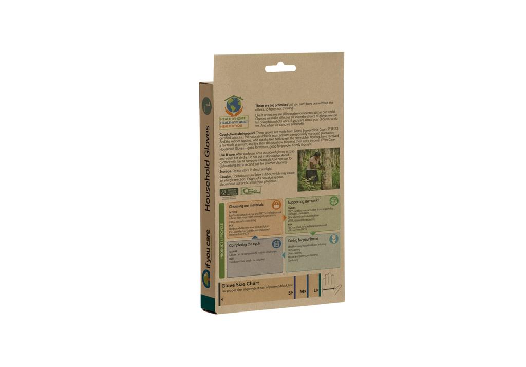 YOU Natural Rubber Household Large Cooking Kitchen Made with FSC Certified Fair Trade Rubber [IF CARE] Gloves, Size, Gloves, Gloves, &