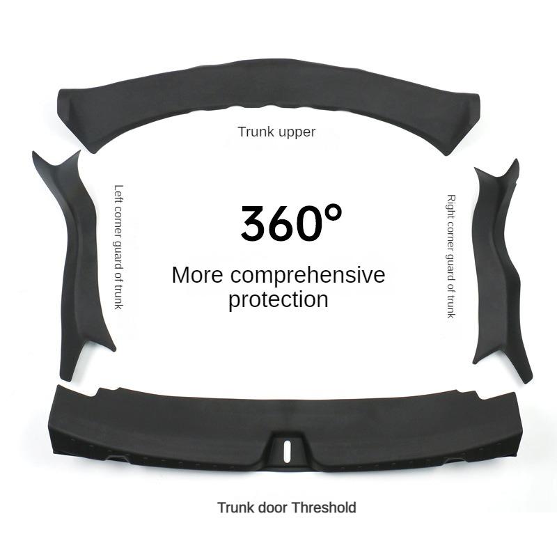 for Tesla Model 3 Highland 2024 2025 Rear Trunk Door Sill Protector Cover Anti-scratch Guard Board TPE Protection Accessories