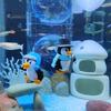 Fish Tank Animal Pendant 1 Set Aquarium Landscaping Non-fading Vivid Penguin Shape Floating Diver Ornament for Home