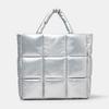 Quilted Handbag with Zip Closure Trendy and Roomy Shopper Bag for Women Girls