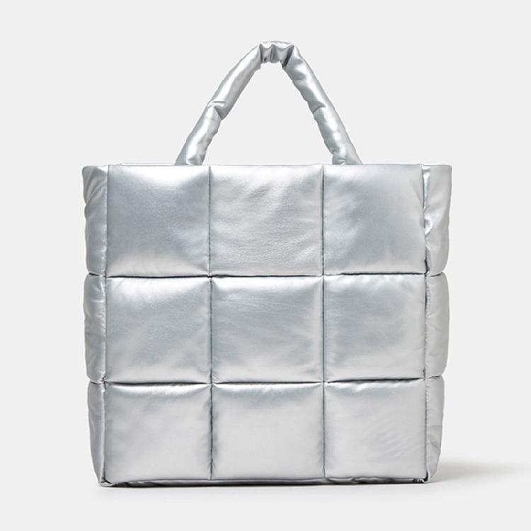 Quilted Handbag with Zip Closure Trendy and Roomy Shopper Bag for Women Girls