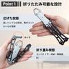 Haojiaho Fish Grip [Foldable] Fishing Grip, Ultra-Lightweight, Aluminum Alloy Fish Grab, Rust-Resistant, Anti-Slip, One-Handed Operation (Black)