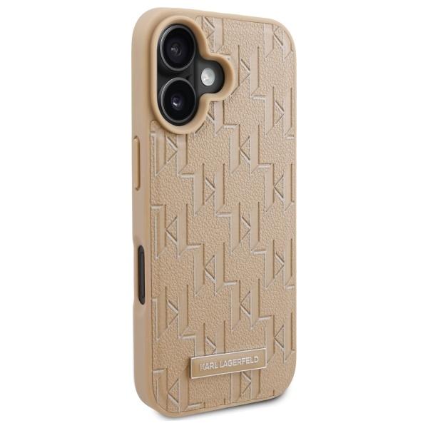 Karl Lagerfeld Klhmp16Spkhporpe Iphone16 6.1 Beżowy/Beige Hardcase Hot Stamp Magsafe