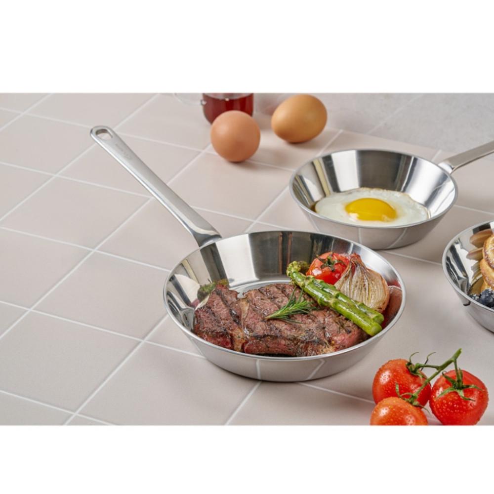 SAUTEN&Cladin 3 layer Stainless Steel IH mini frying pan 14cm 16cm 18cm