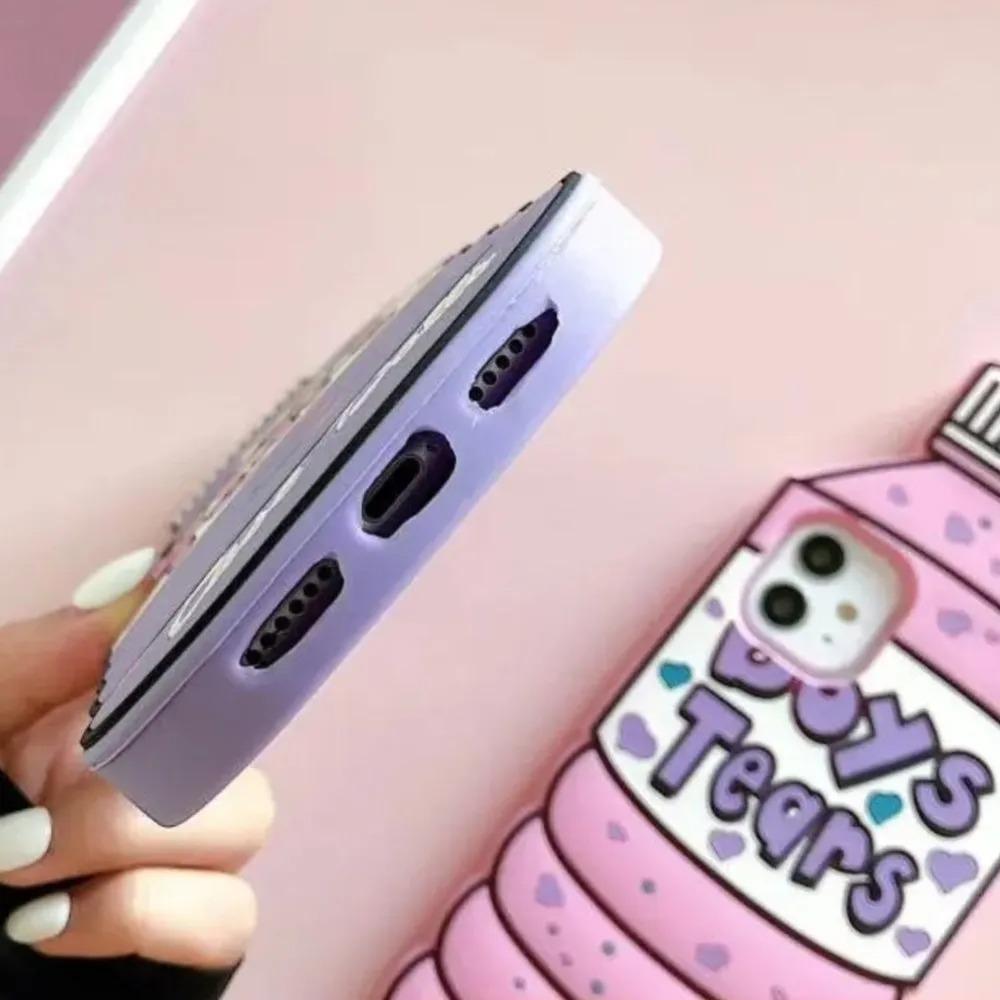 For iPhone 16 Promax 15 14 Pro Max 13 Plus  3D Cartoon Water Bottle Phone Case Soft Silicone Cover