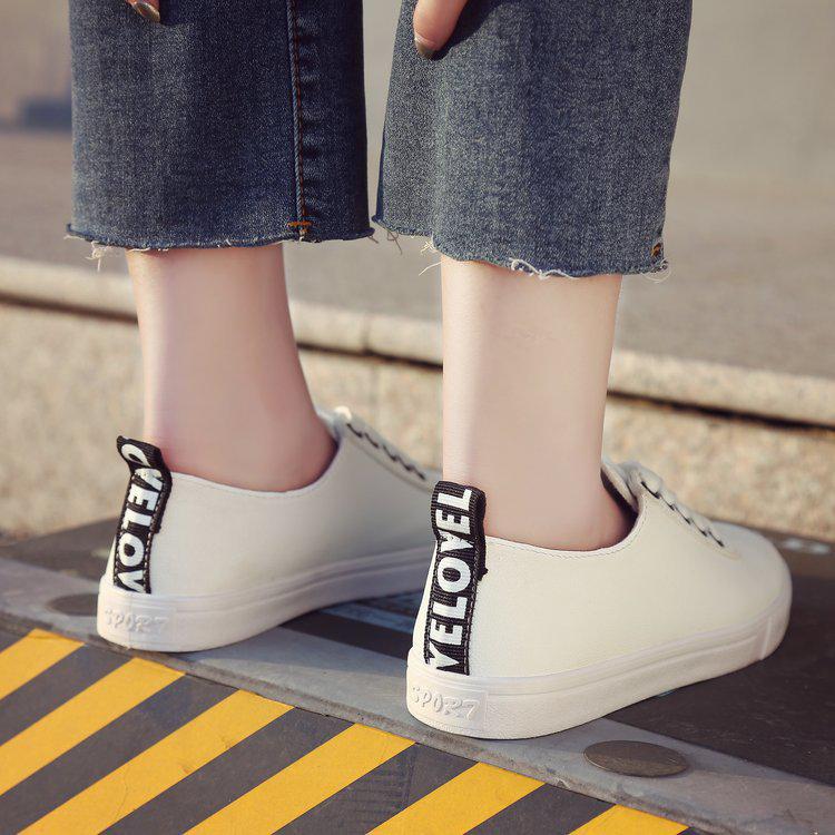 plain white flat shoes