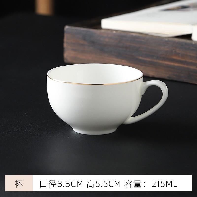 Caneca Porcelana de Osso borda dourada conjunto de xícaras de café luxo flor cerâmica xícara e pires inglês negócios Hotel utensílios de café americanos caneca