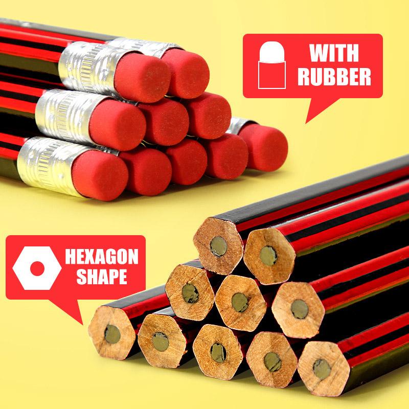 50/30/10PCS School Students Writing Stationery Wooden Pencil HB Pencil with Eraser Children's Kids Study Drawing Pencil Pen