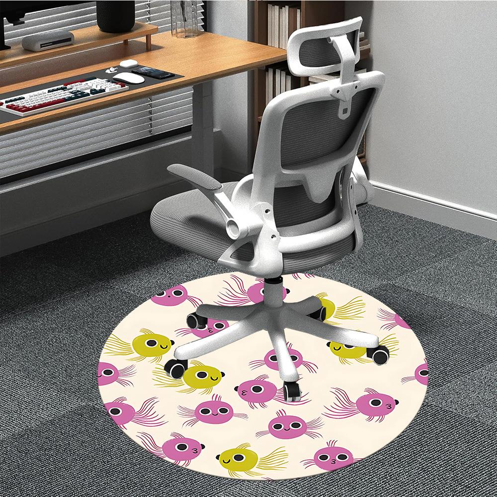 

1pc Fish Pattern Chair Carpet for Office, Non-slip, Soft and Durable Office Rug for Decoration, Perfect for Office yy260325054 80cm by 80cm