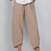 Simple Loose Casual Nine-Point Pants for Women In Plus Sizes: New Cross-Border Solid Color Collection