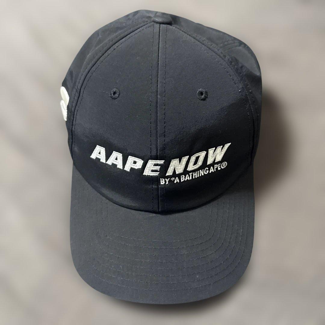Used AAPE NOW black cap