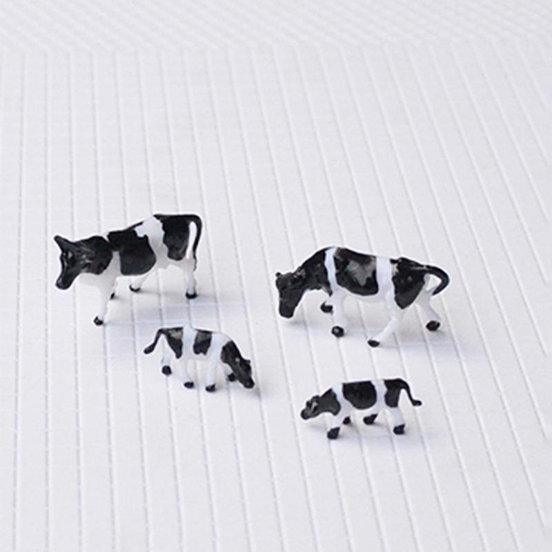 10Pcs 1:87 Scale Soft Rubber Diy Cow Model Train Layout Model Building Toys