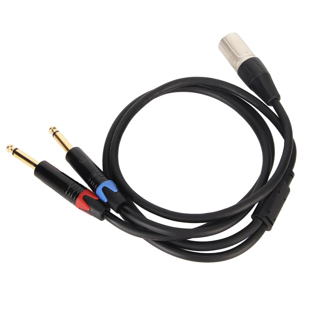 Dual 1 4 Inch to XLR Male Y Splitter Cable XLR Male to Dual 6.35mm TS Mono Plug Microphone Sound Converter Adapter