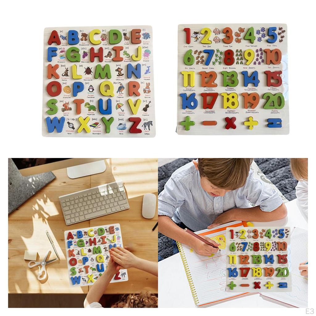 Set Color Recognition Board Game Blocks Early Learning Toys Kids Ages 3-5 Preschoolers