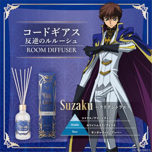 GSI Creos "Code Geass: Lelouch of the Rebellion" Room Diffuser Suzaku - Clear Citrus - 100ml