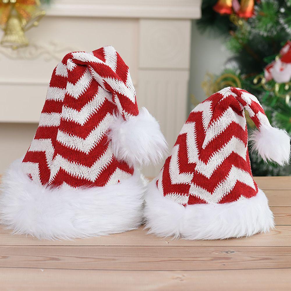 Supplies Cute Kids Snowflake Stripe Plush Star Santa Claus Hat Warm Cap Christmas Hat Children Hat