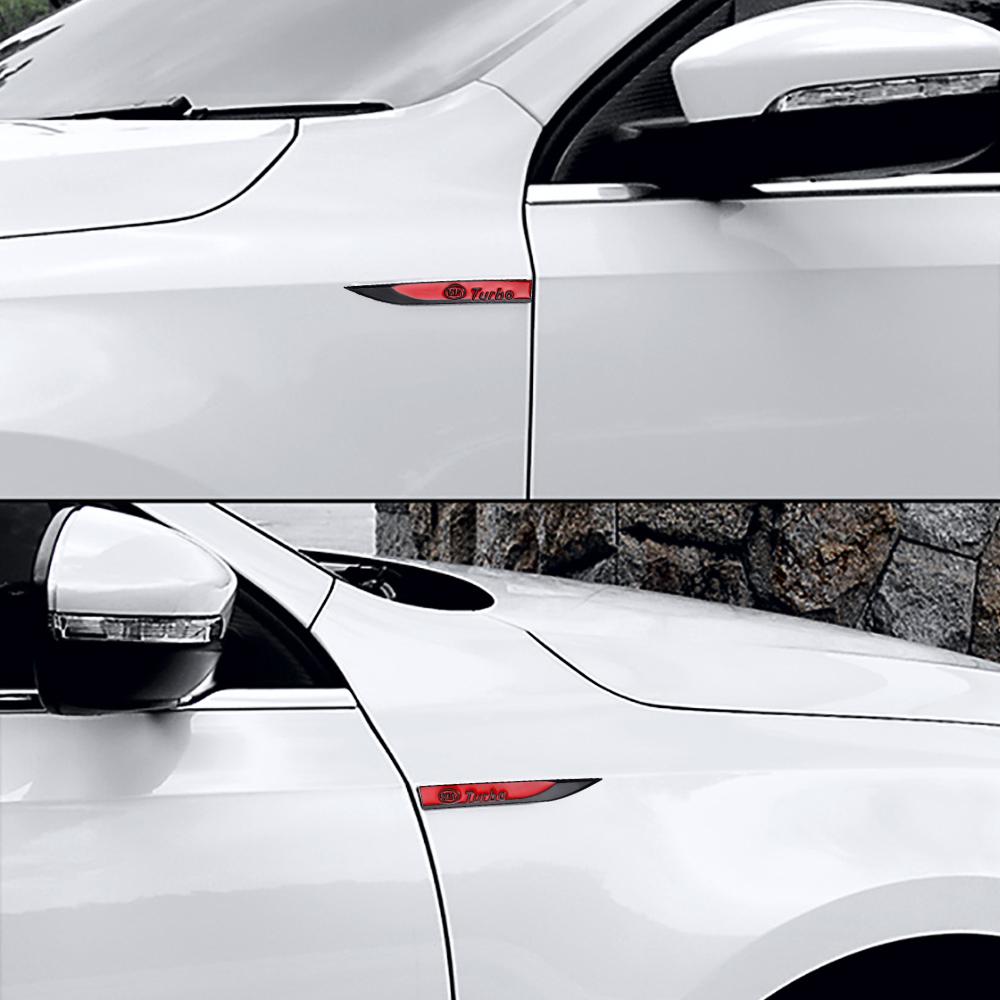 2Pcs 3D Metal Car Fender Side Body Decoration Stickers For KIA Sportage Ceed Sorento Cerato Optima Picanto Rio Soul K5 K4 K3 K2 BV3