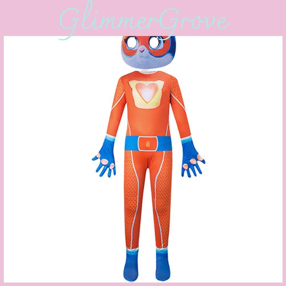 Kitties Cosplay Super Costumes Anime Jumpsuit Headwear Set Stage Performance