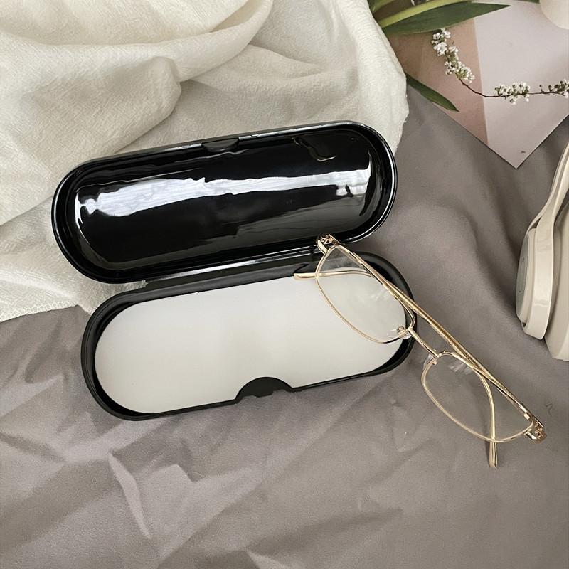 1pc Elegant Simple Reading Glasses Case Large Capacity Plastic Sunglasses Storage Box Protective Eyewear for Men Women