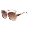 Fashion Stylish Fashion Rectangular Square Sun Protection Glasses Large Big Purple Sun Eyewear Women Adults Mirror Sunglasses Ladies Sun Protection