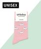 Eonbidei Unisex Dog Pattern Socks - Pink