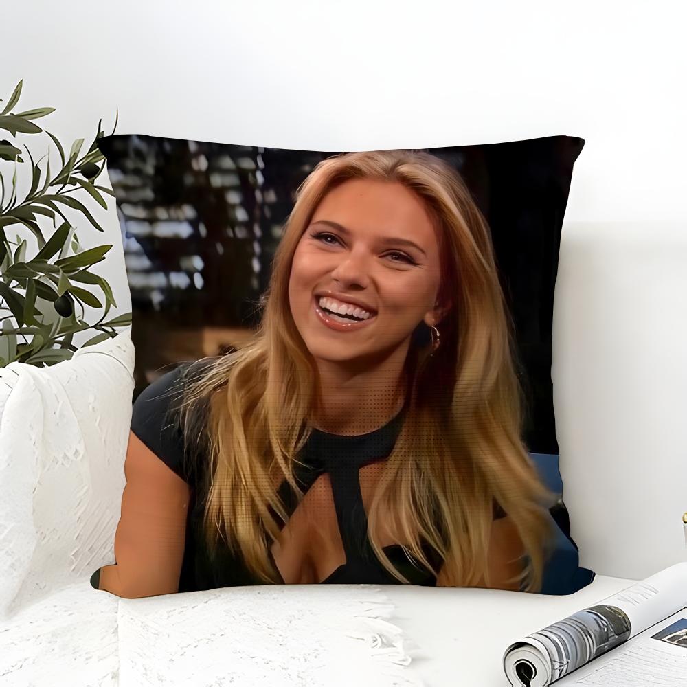 S-Scarlett Icon J-Johansson Pillow Case Linen Pillow Case Sofa Home Decor Cushion Cover Cushion Cove