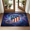 Atletico Madrid Design Crystal Velvet Rug Soft Decorative Mat for Bedroom Entrance