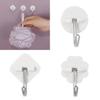 Compact Sticky Plastic Hook Rounded Design Bathroom Kitchen Storage Decoration