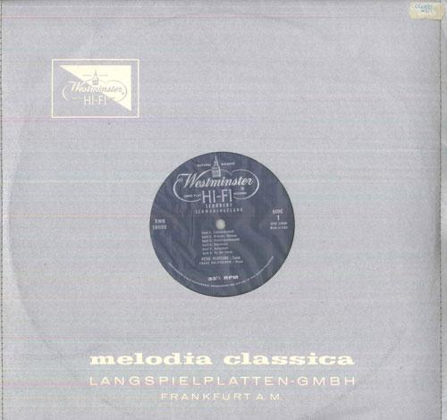 

LP Record PETRE MUNTEANU, FRANZ HOLETSCHEK - Schubert Schwanengesang, D957 XWN18695 WESTMINSTER US Classical Used