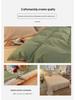 Solid Color Flannel Bedding Set: Bed Sheet, Duvet Cover, Pillowcase - Reactive Print, Three-Piece Set