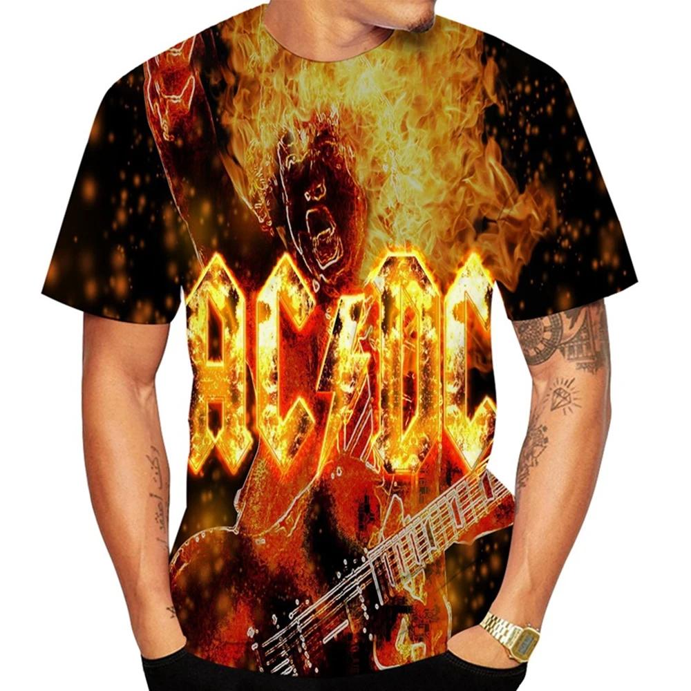

Summer Hot Selling Creative Design Band 3D Printed Pattern Printed Punk Hip Hop T-shirt 3XL