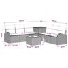 Sofa Set 8 Pieces Beige and Cream White Poly Rattan and Steel