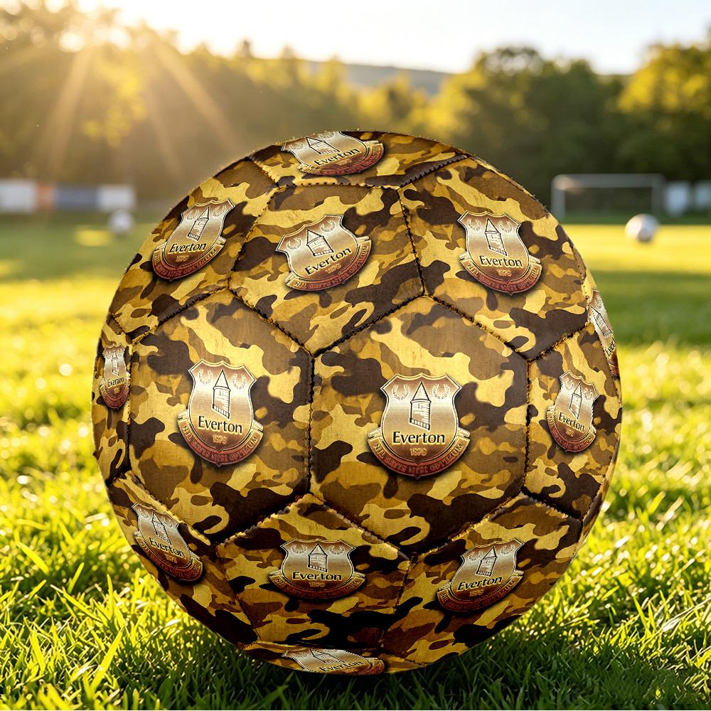 Everton Football Aufgedruckter Fußball Größe 5, Anti-Rutsch Erwachsenen Spielball Souvenir für Fußballfans