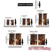 2pcs   2D FLAT PRINTING Curtains (Without Rod) Music Haven Chic Curtain Cloth Durable Polyester Curtains Decorations Inside