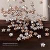 50Pcs/set Star Zircon Nail Rhinestone Nail Art Charm Sparkle 3D Nail Rivet Flat Bottom Nail Decoration Parts DIY Manicure