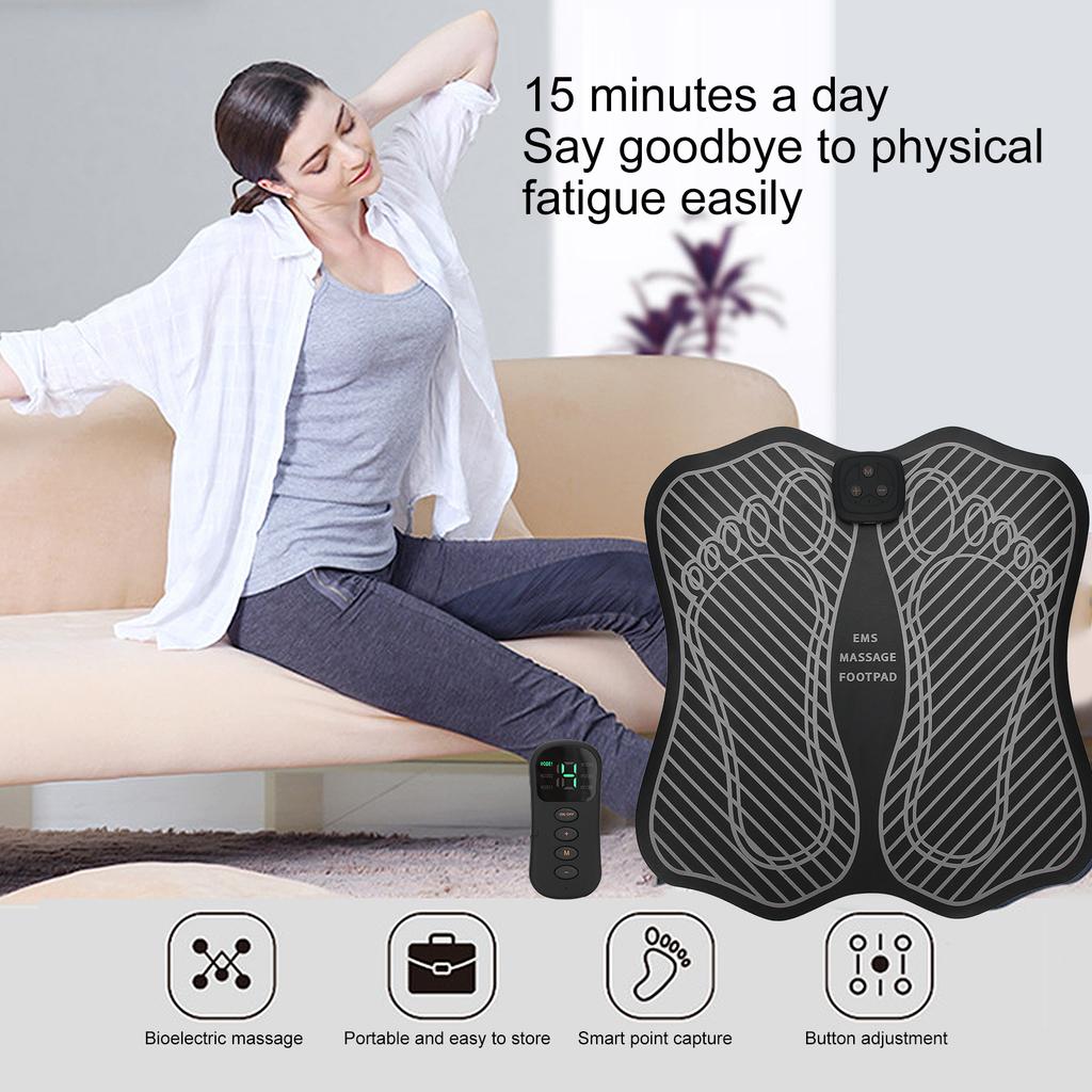 EMS Fußmassagegerät Elektrische Massageauflage Muskelstimulator Wiederaufladbares Formendes Beinpolster