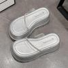 Fashion Transparent Slippers Shoes Woman 2025 Platform Luxury Slides Designer Fashion Round Toe House Slippers Platform Shoes Luxury Sli