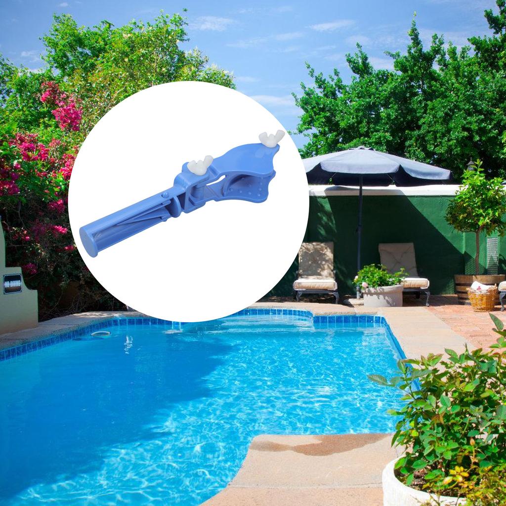 Fäste för pooltablett med V-klämma och skruv för rengöringstabletter för simbassäng Lämpligt för enkelt poolunderhåll