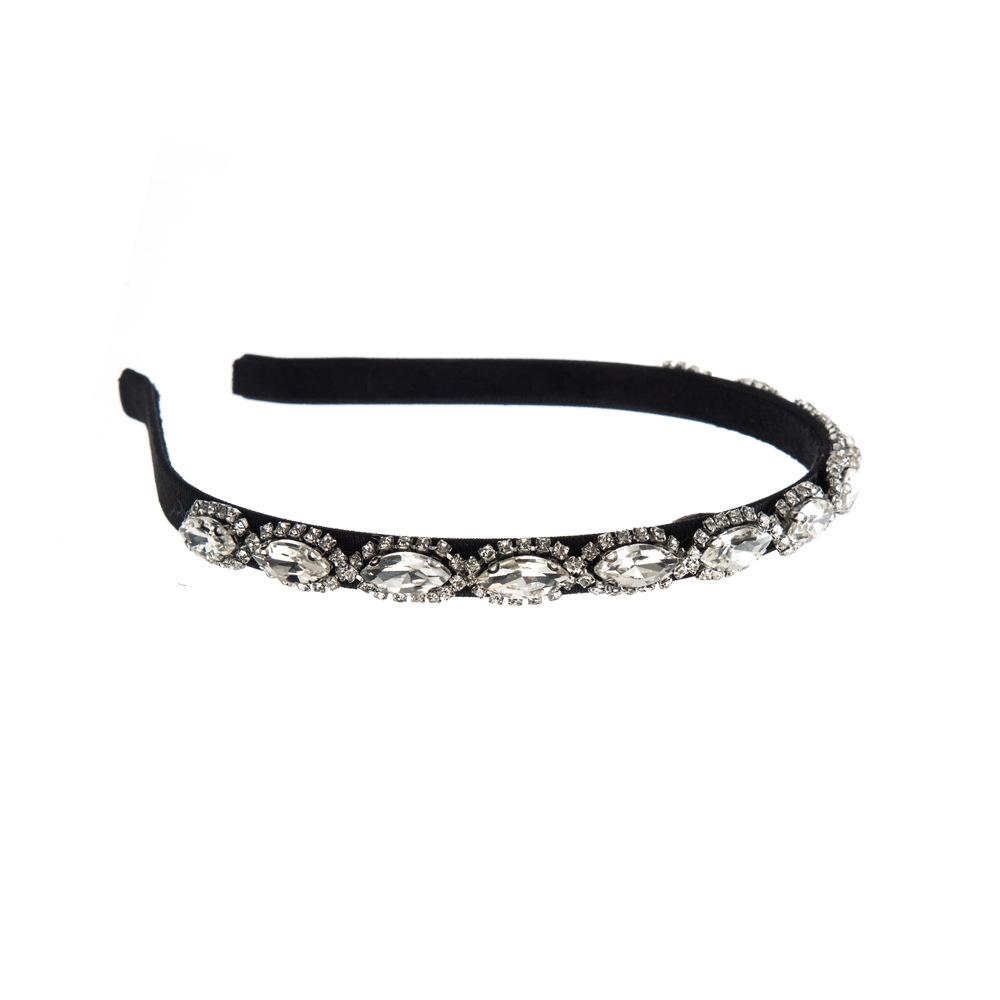 Ultra Thin Skinny Metal Crystal Rhinestone Headband Sparkly Diamond Geometric Hair Hoop Minimalist Dainty Hair Accessories
