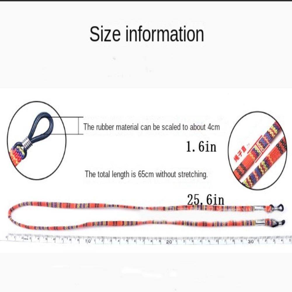Polyesterová šňůrka na brýle Barevné popruhy na sluneční brýle Odolné držáky na brýle Sportovní