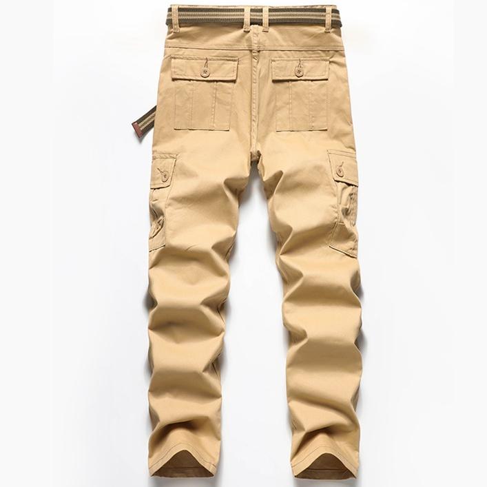 Men Al Cotton Cargo Pants for Mens Elastic Casual Trousers Multi-Pocket Joggers Fashion Outdoor Pants