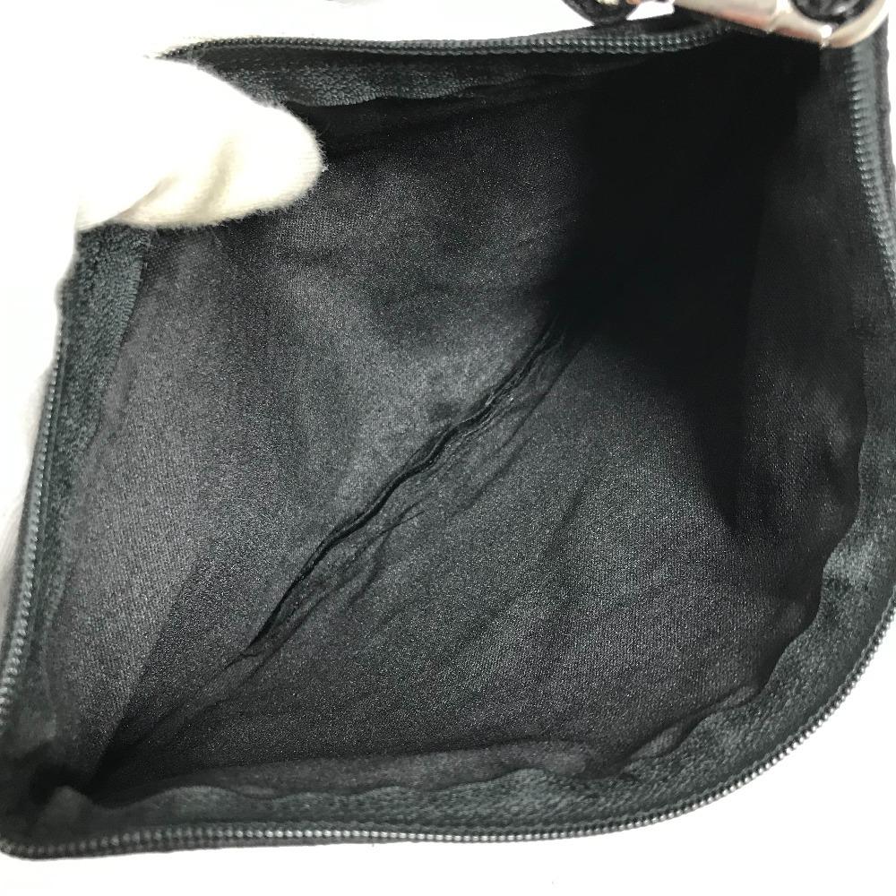 BVLGARI Logomania with pouch Bag Tote Bag Hand Bag Leather/Canvas Black