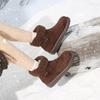 Women's Large Size Soft Sole Heightening Winter Warm Fur One Anti-slip Snow Boots Plush Lined Ankle Boots Outdoor Sports Furry Mouth Cotton Boots
