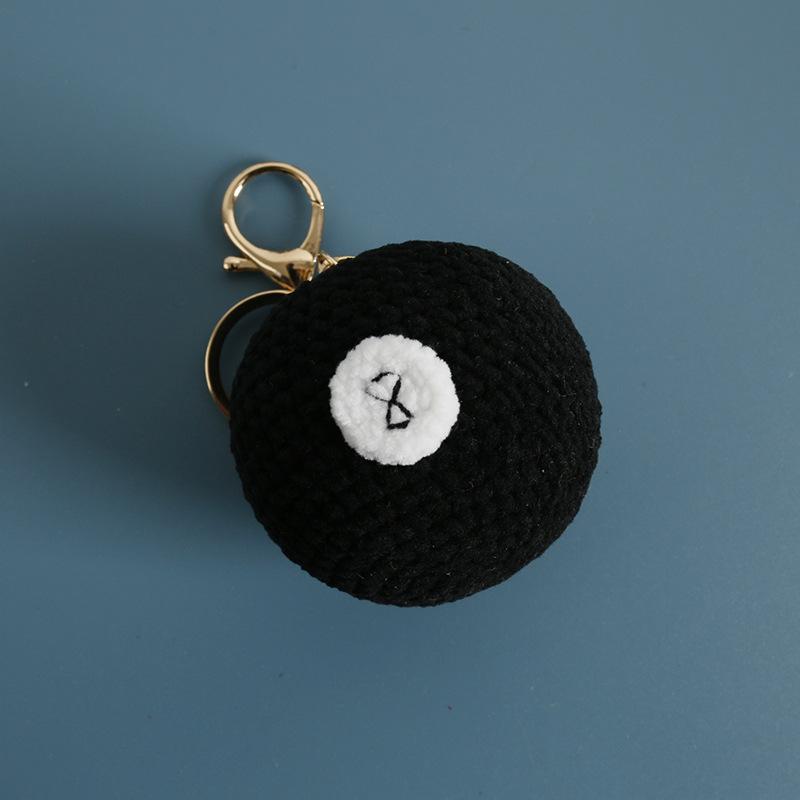 2026 Crochet Ball Key Chain Boy Friends Gift Creative Woven Tennis Football Pendant Cute Knitted Ball Key Ring