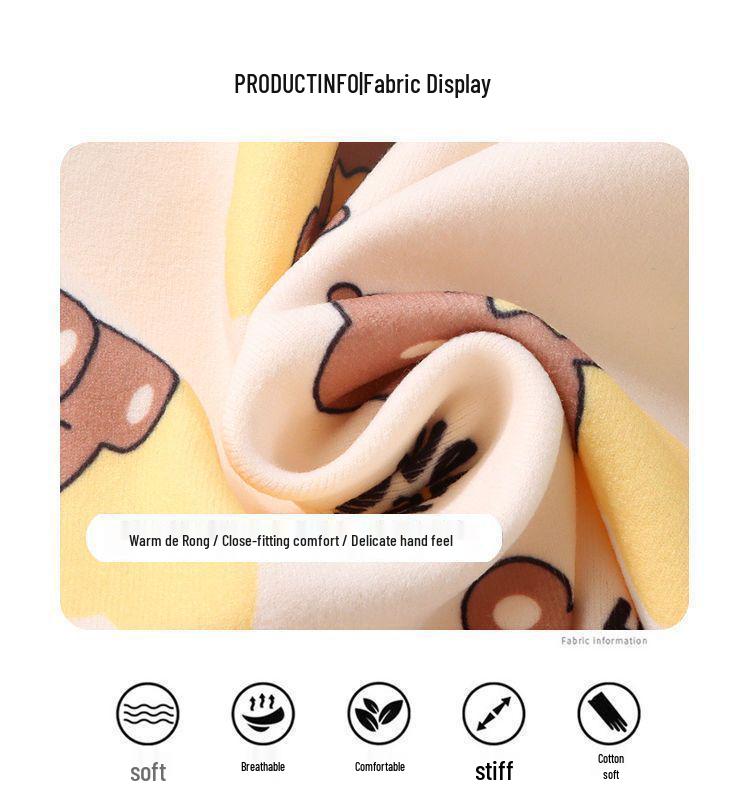 DeRong Cozy Kids' Pajama Set: Boys' & Girls' Thick Brushed Base Layer for Fall & Winter