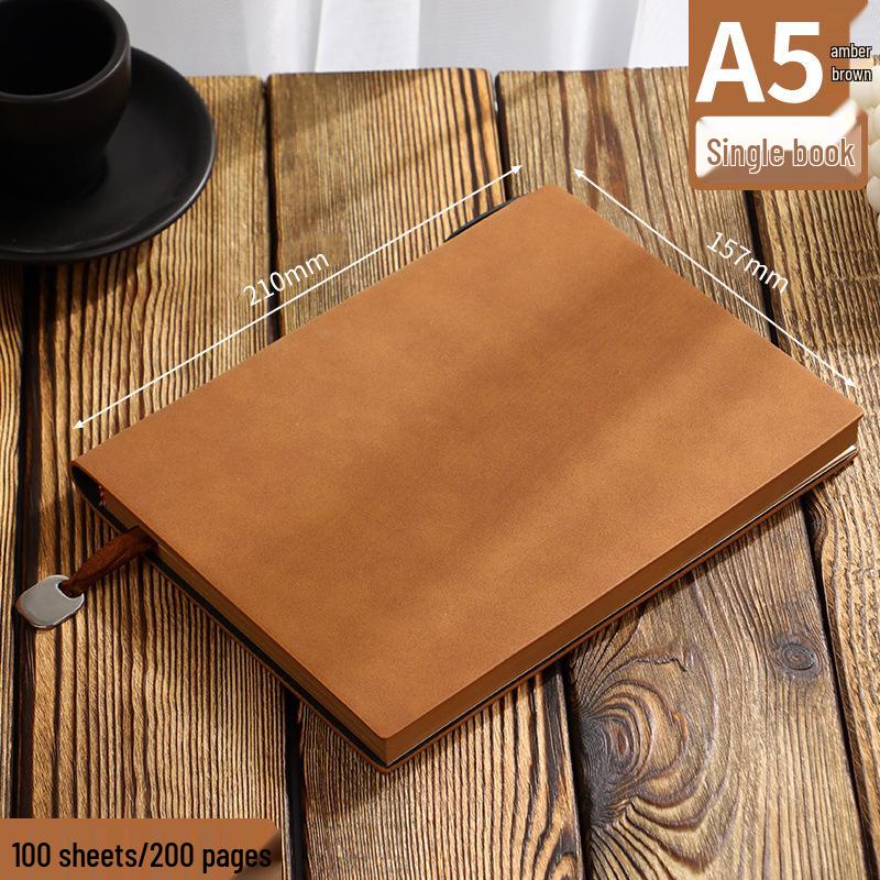 A5 Sheepskin Leather High-End Notebook with Thickened Dowling Paper