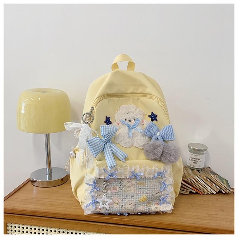 

Japanese ins wind waxy jiji middle school students class backpack milk fufu sweet girl shopping travel cute little backpack