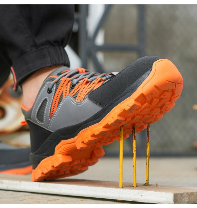 Arbeitssicherheitsschuhe Herren Damen Anti-Smash Anti-Puncture Arbeitssneaker Stahlkappenschuhe Unzerstörliche Outdoor-Sicherheitsstiefel