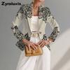 Newest Trendy Women's Blazer Elegant Kimono Style Printed Knit Women's Suit